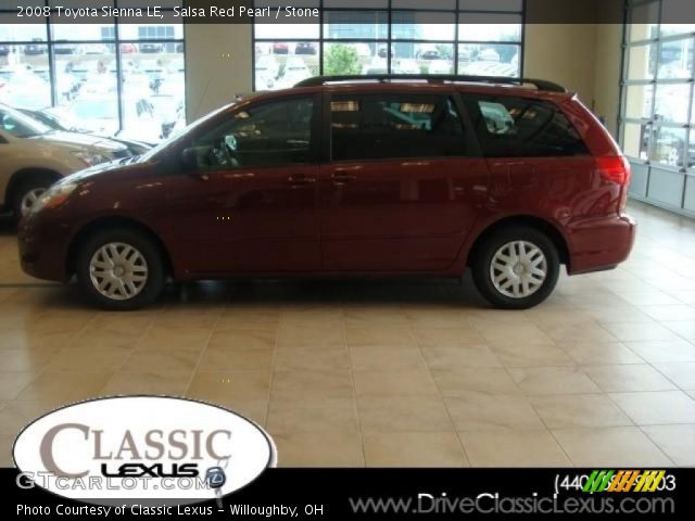 2008 Toyota Sienna LE in Salsa Red Pearl