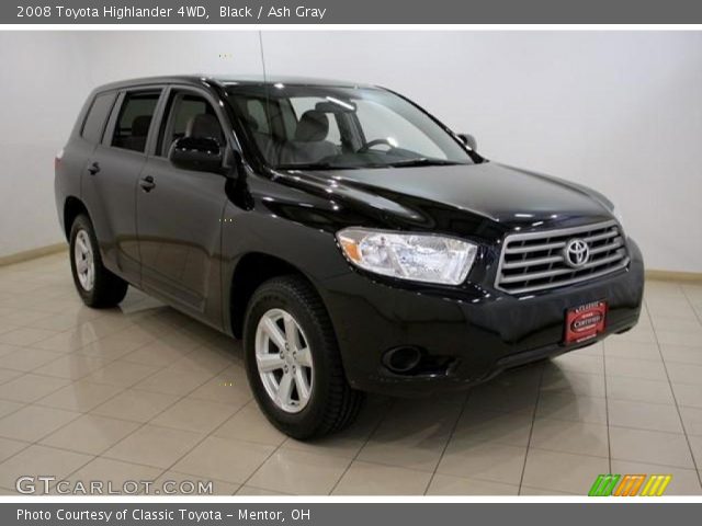 2008 Toyota Highlander 4WD in Black