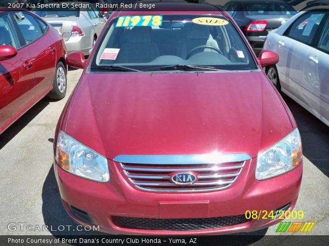 2007 Kia Spectra EX Sedan in Radiant Red