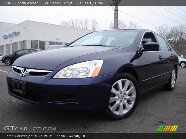 2007 Honda Accord SE V6 Sedan in Royal Blue Pearl