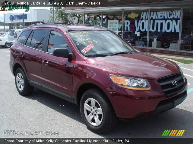 2009 Hyundai Santa Fe GLS 4WD in Dark Cherry