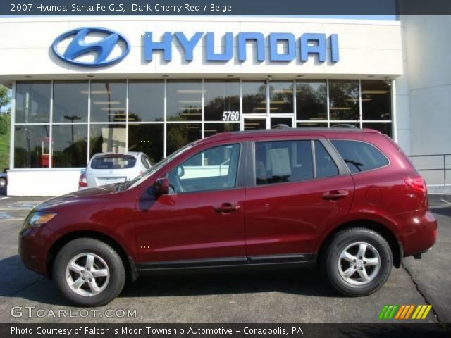 2007 Hyundai Santa Fe GLS in Dark Cherry Red