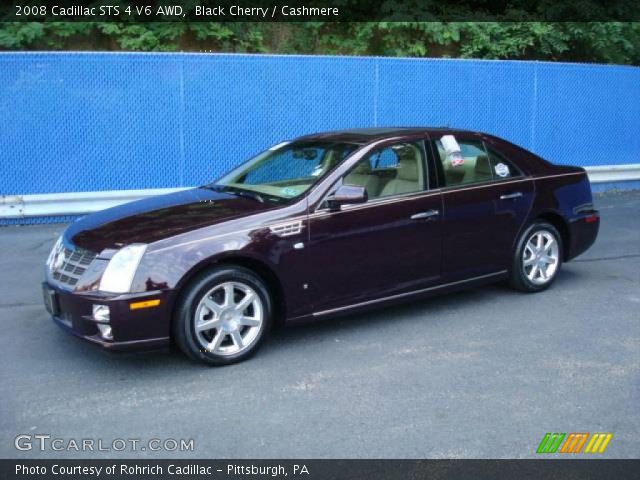 2008 Cadillac STS 4 V6 AWD in Black Cherry
