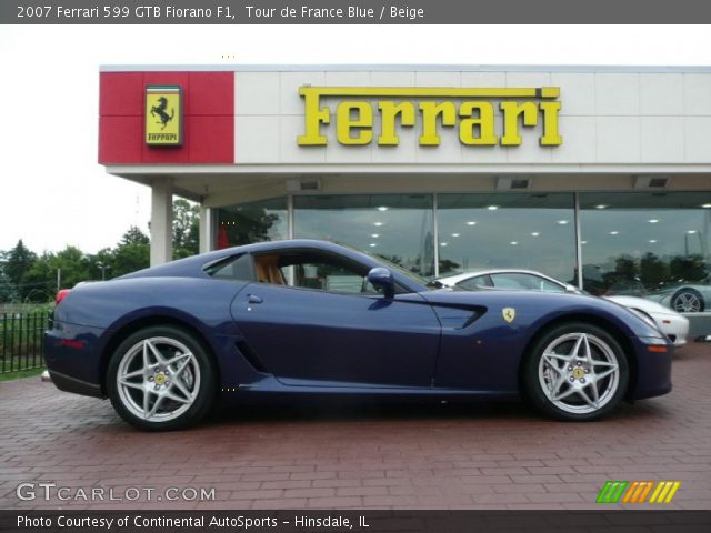 2007 Ferrari 599 GTB Fiorano F1 in Tour de France Blue