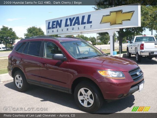 2009 Hyundai Santa Fe GLS 4WD in Dark Cherry