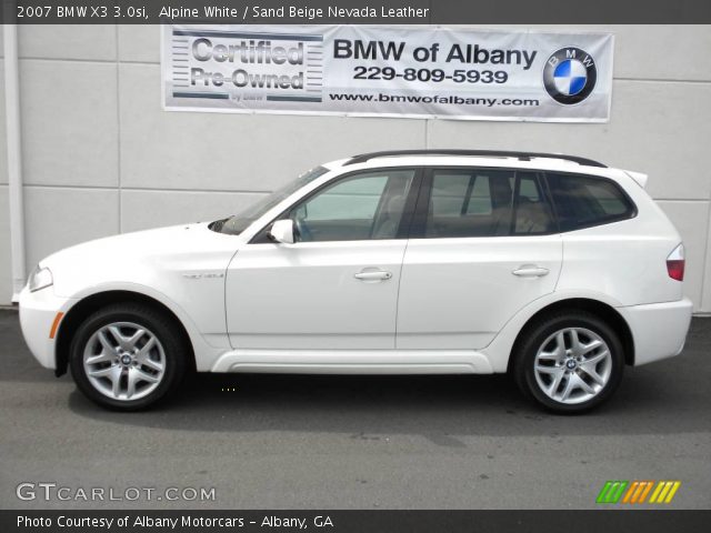 2007 BMW X3 3.0si in Alpine White