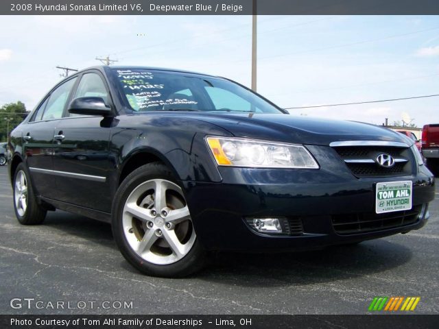 2008 Hyundai Sonata Limited V6 in Deepwater Blue