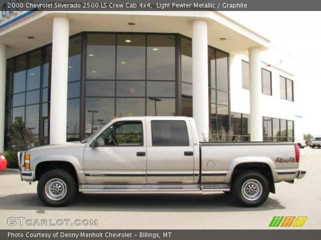 2000 Chevrolet Silverado 2500 LS Crew Cab 4x4 in Light Pewter Metallic