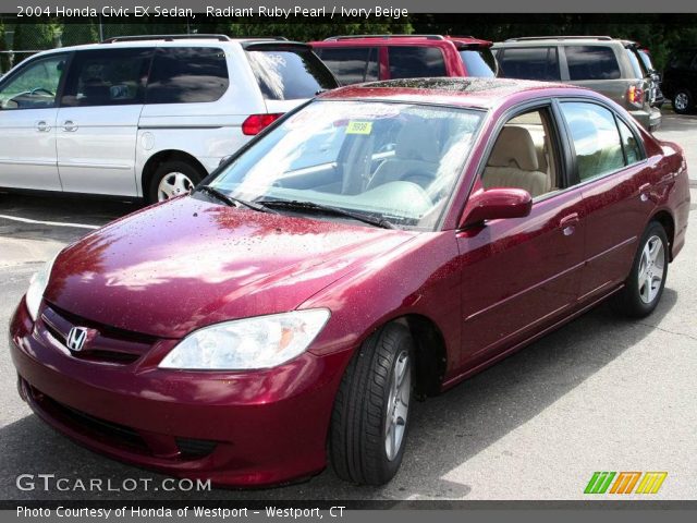 2004 Honda Civic EX Sedan in Radiant Ruby Pearl