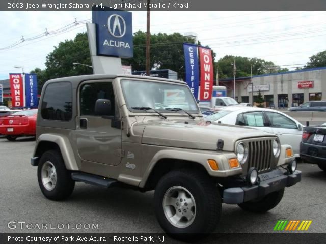 2003 Jeep Wrangler Sahara 4x4 in Light Khaki Metallic