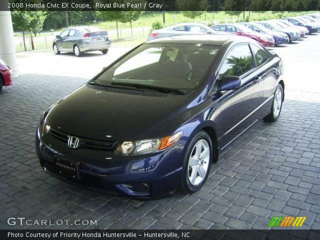 2008 Honda Civic EX Coupe in Royal Blue Pearl