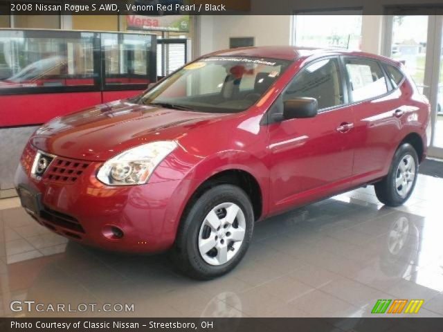 2008 Nissan Rogue S AWD in Venom Red Pearl