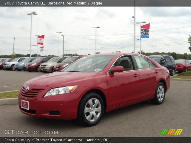 2007 Toyota Camry LE in Barcelona Red Metallic