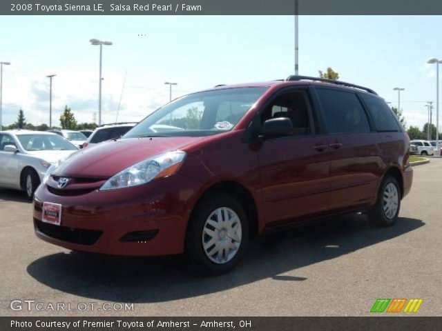 2008 Toyota Sienna LE in Salsa Red Pearl