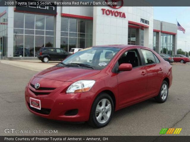 2008 Toyota Yaris S Sedan in Barcelona Red Pearl