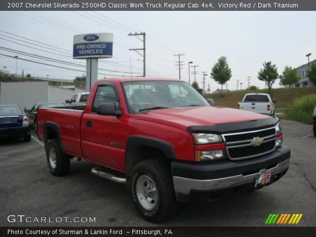 2007 Chevrolet Silverado 2500HD Classic Work Truck Regular Cab 4x4 in Victory Red