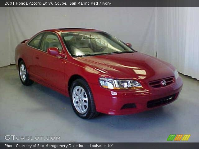 2001 Honda Accord EX V6 Coupe in San Marino Red