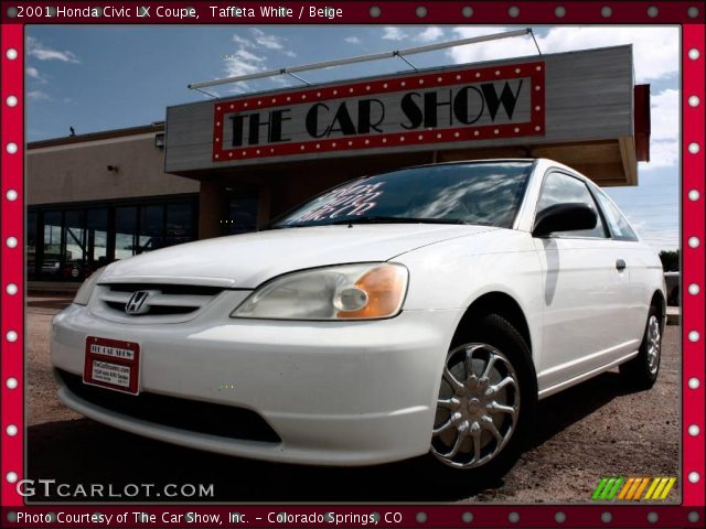 2001 Honda Civic LX Coupe in Taffeta White
