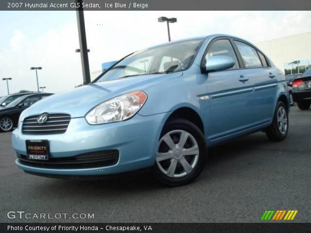 2007 Hyundai Accent GLS Sedan in Ice Blue