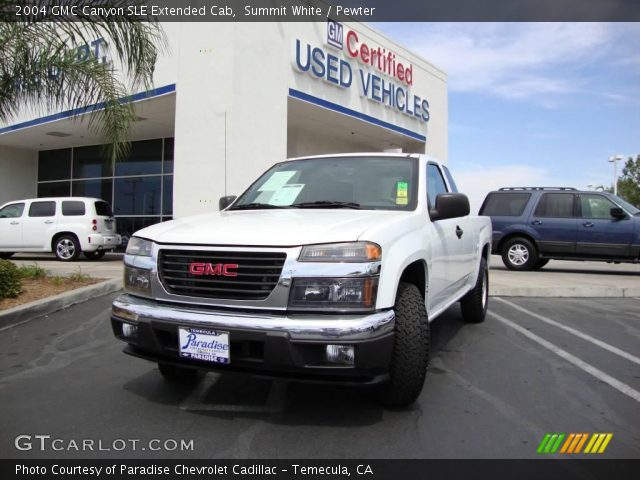2004 GMC Canyon SLE Extended Cab in Summit White
