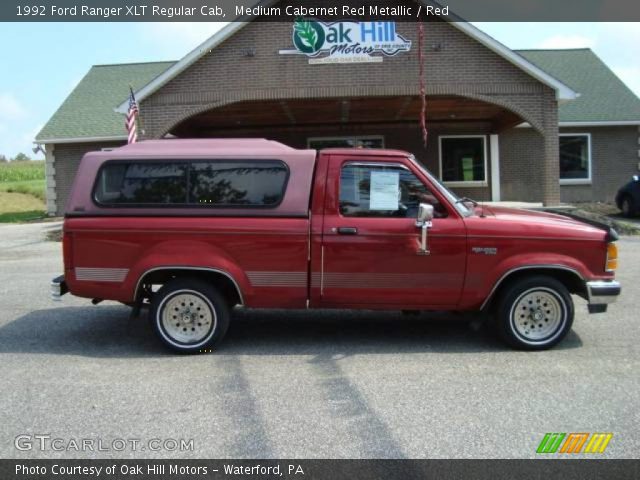 1992 Ford Ranger XLT Regular Cab in Medium Cabernet Red Metallic