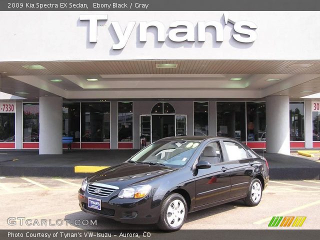 2009 Kia Spectra EX Sedan in Ebony Black