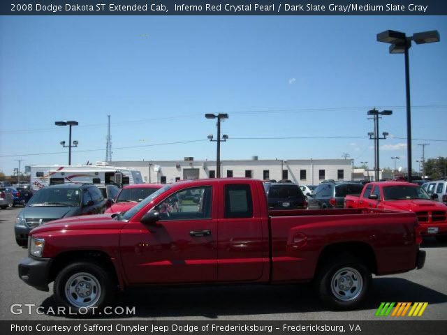 2008 Dodge Dakota ST Extended Cab in Inferno Red Crystal Pearl