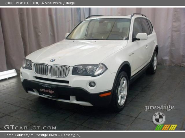 2008 BMW X3 3.0si in Alpine White