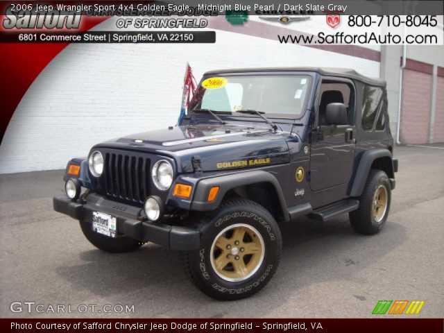 2006 Jeep Wrangler Sport 4x4 Golden Eagle in Midnight Blue Pearl