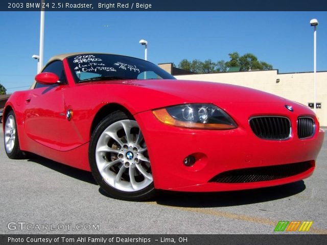 2003 BMW Z4 2.5i Roadster in Bright Red