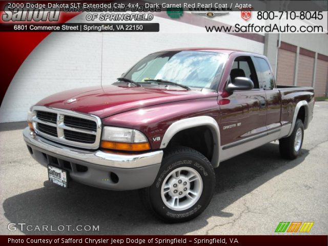 2000 Dodge Dakota SLT Extended Cab 4x4 in Dark Garnet Red Pearl Coat