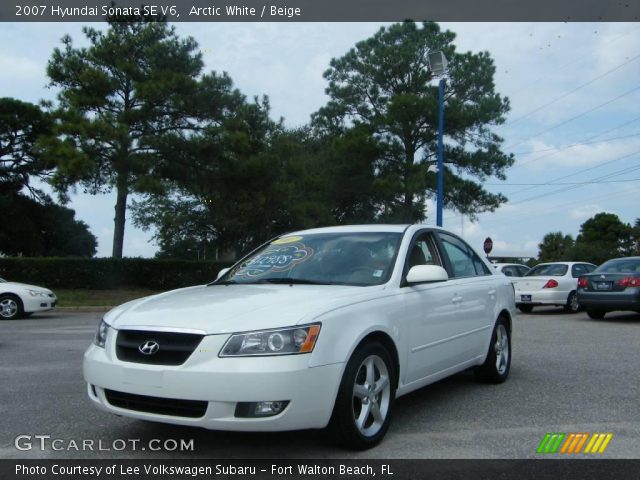 2007 Hyundai Sonata SE V6 in Arctic White