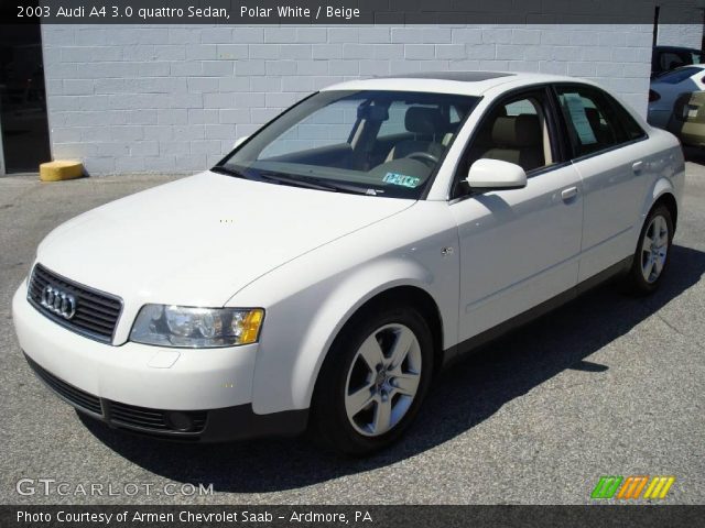 2003 Audi A4 3.0 quattro Sedan in Polar White