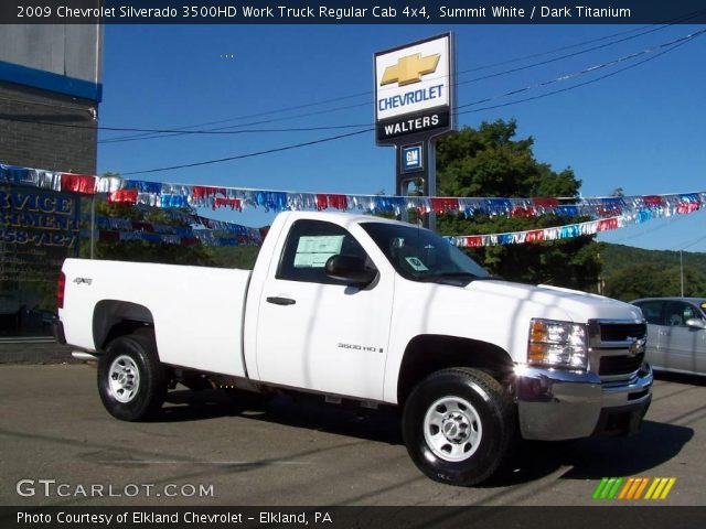 2009 Chevrolet Silverado 3500HD Work Truck Regular Cab 4x4 in Summit White