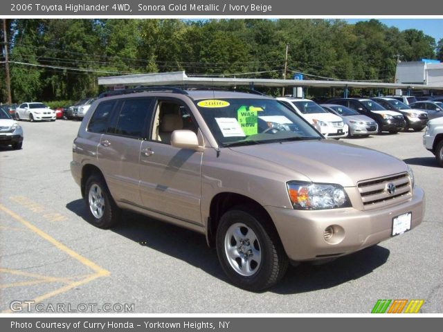 2006 Toyota Highlander 4WD in Sonora Gold Metallic