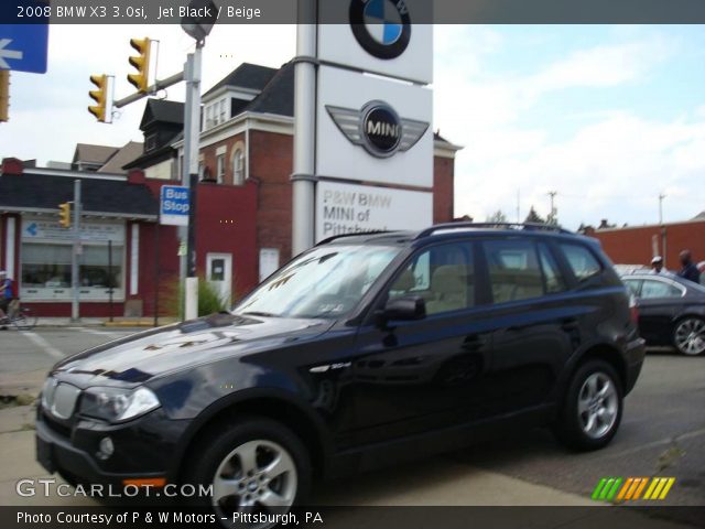 2008 BMW X3 3.0si in Jet Black