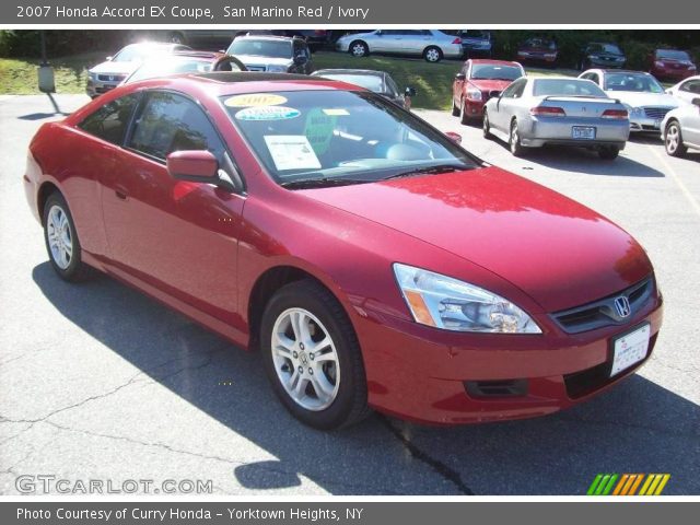 2007 Honda Accord EX Coupe in San Marino Red