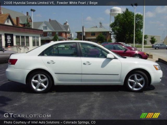 2008 Hyundai Sonata Limited V6 in Powder White Pearl