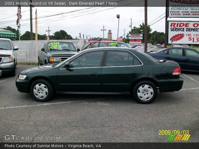 2001 Honda Accord LX V6 Sedan in Dark Emerald Pearl