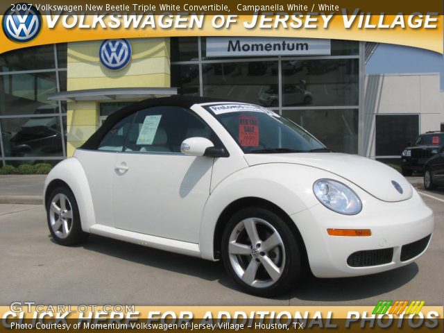 2007 Volkswagen New Beetle Triple White Convertible in Campanella White