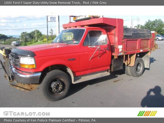 1993 Ford F Super Duty Utility Snow Removal Truck in Red