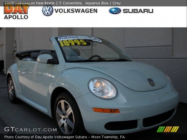 2006 Volkswagen New Beetle 2.5 Convertible in Aquarius Blue