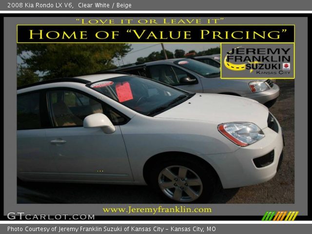 2008 Kia Rondo LX V6 in Clear White