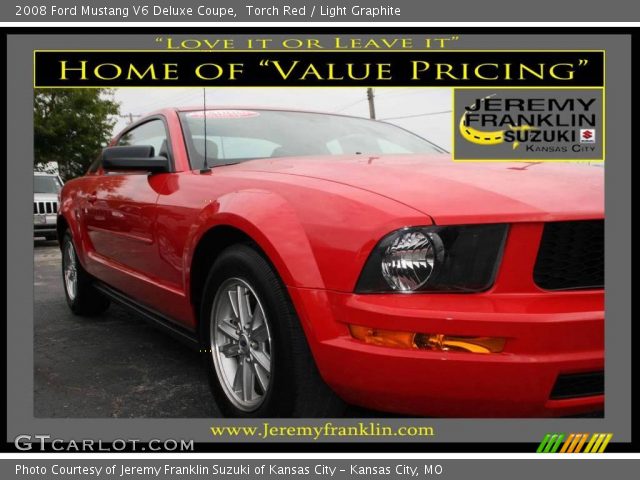 2008 Ford Mustang V6 Deluxe Coupe in Torch Red