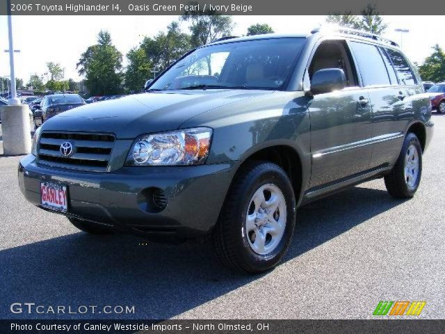 2006 Toyota Highlander I4 in Oasis Green Pearl
