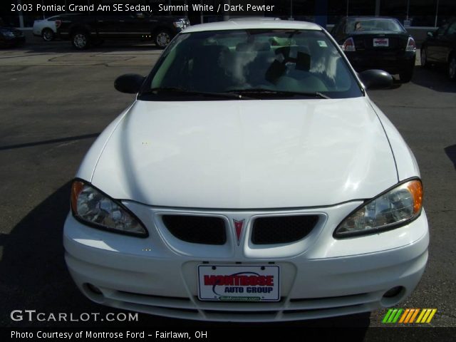 2003 Pontiac Grand Am SE Sedan in Summit White