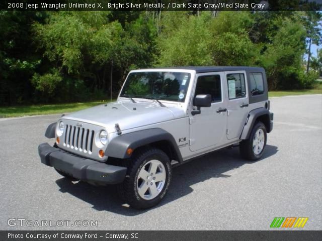 2008 Jeep Wrangler Unlimited X in Bright Silver Metallic