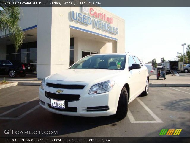 2008 Chevrolet Malibu LS Sedan in White