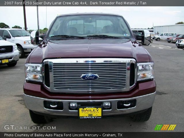 2007 Ford F250 Super Duty Lariat Crew Cab 4x4 in Dark Toreador Red Metallic
