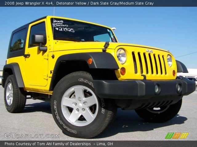 2008 Jeep Wrangler X 4x4 in Detonator Yellow